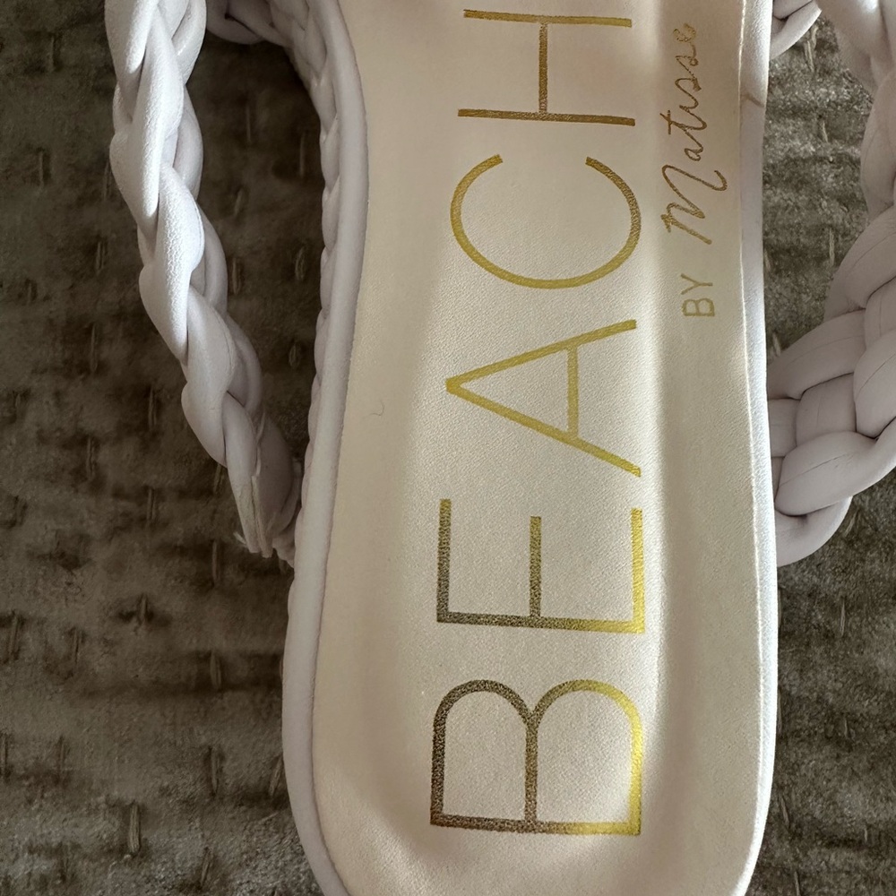 Matisse White Braided Sandals